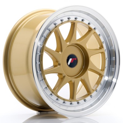 Cerchio in lega JR Wheels JR26 17x8 ET35 BLANK Gold w/Machined Lip