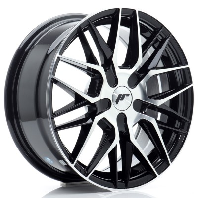 Cerchio in lega JR Wheels JR28 16x7 ET20-40 BLANK Gloss Black Machined Face