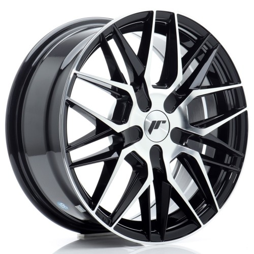 Cerchio in lega JR Wheels JR28 16x7 ET20-40 BLANK Gloss Black Machined Face