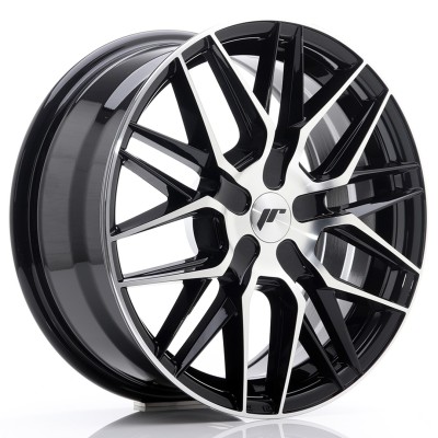 Cerchio in lega JR Wheels JR28 17x8 ET25-40 BLANK Gloss Black Machined Face