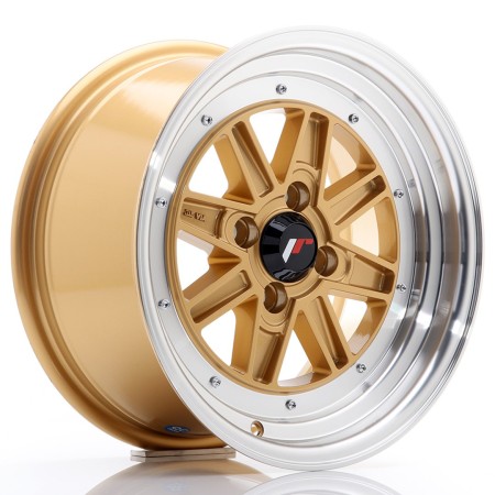 Cerchio in lega JR Wheels JR31 15x7.5 ET20 4x100 Gold w/Machined Lip