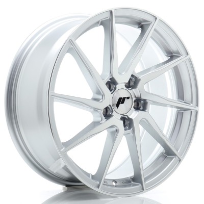 Cerchio in lega JR Wheels JR36 18x8 ET45 5x112 Silver Machined Face