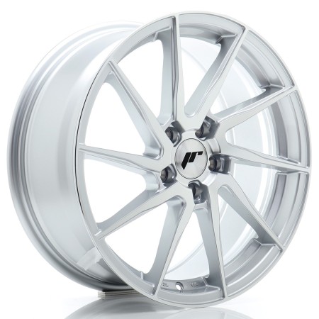 Cerchio in lega JR Wheels JR36 18x8 ET45 5x112 Silver Machined Face