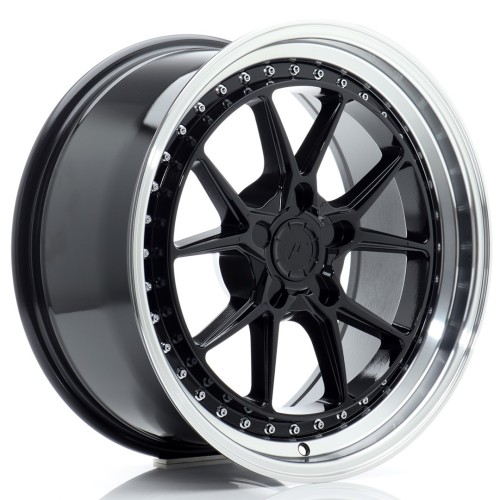 Cerchio in lega JR Wheels JR39 18x8,5 ET15-35 5H BLANK Glossy Black w/Machined Lip