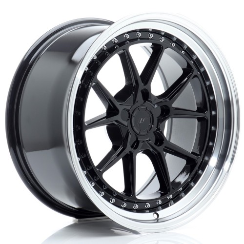 Cerchio in lega JR Wheels JR39 18x9,5 ET15-35 5H BLANK Glossy Black w/Machined Lip