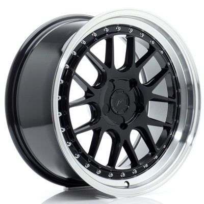 Cerchio in lega JR Wheels JR40 18x8,5 ET15-35 5H BLANK Glossy Black w/Machined Lip