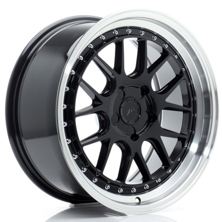 Cerchio in lega JR Wheels JR40 18x8,5 ET15-35 5H BLANK Glossy Black w/Machined Lip