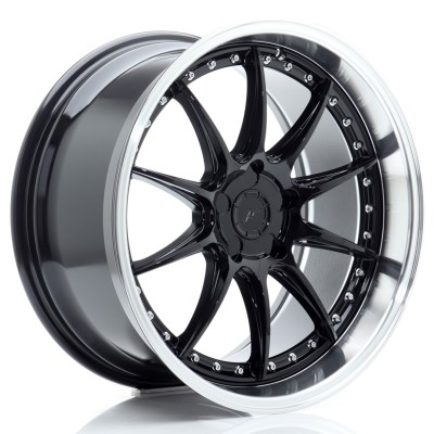 Cerchio in lega JR Wheels JR41 19x9,5 ET12-22 5H BLANK Glossy Black w/Machined Lip