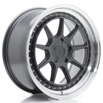 Cerchio in lega JR Wheels JR47 18x8,5 ET15-35 5H BLANK Hyper Gray w/Machined Lip