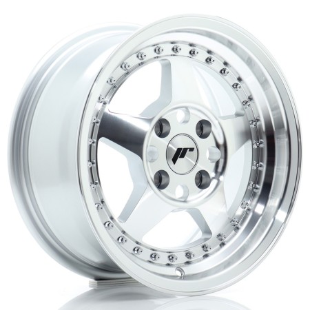 Cerchio in lega JR Wheels JR6 15x7 ET25 4x100 Silver Machined Face