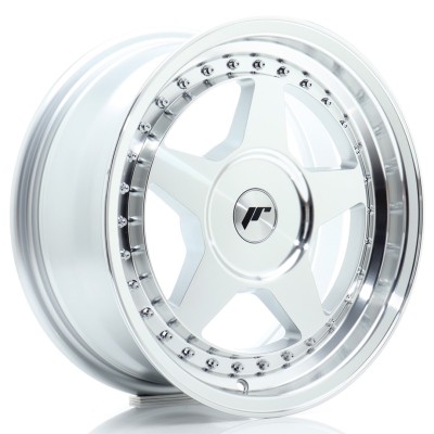 Cerchio in lega JR Wheels JR6 16x7 ET20-35 BLANK Silver Machined Face