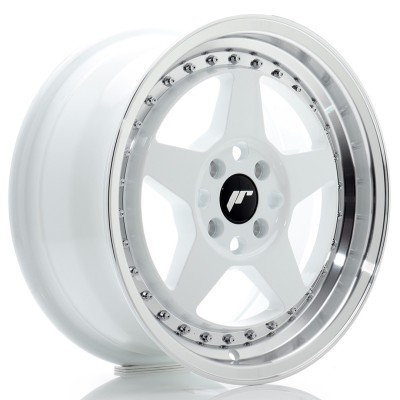 Cerchio in lega JR Wheels JR6 16x7 ET35 4x100 White w/Machined Lip