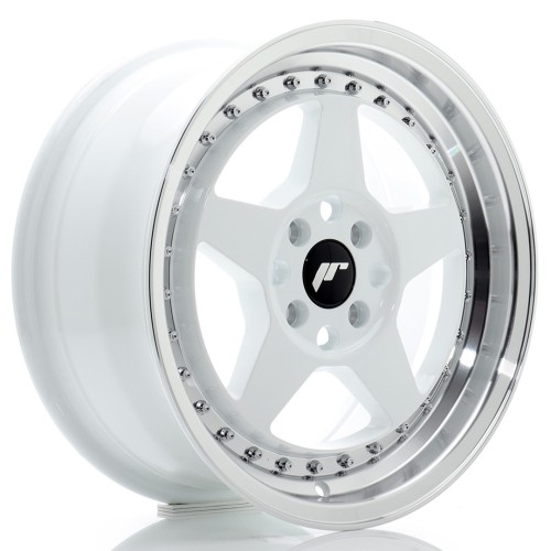 Cerchio in lega JR Wheels JR6 16x7 ET35 4x100 White w/Machined Lip