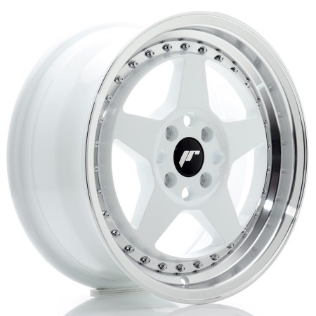 Cerchio in lega JR Wheels JR6 16x7 ET35 4x100 White w/Machined Lip