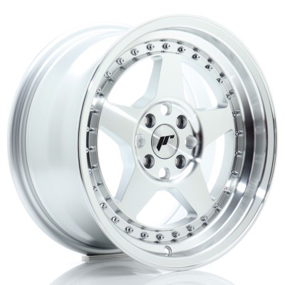 Cerchio in lega JR Wheels JR6 16x8 ET30 4x100 Silver Machined Face