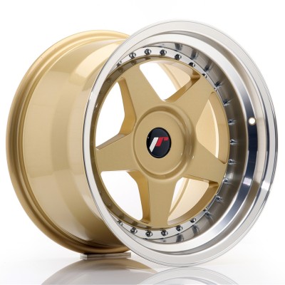 Cerchio in lega JR Wheels JR6 17x10 ET20 BLANK Gold w/Machined Lip