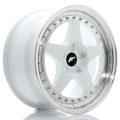 Cerchio in lega JR Wheels JR6 17x8 ET20-35 5H BLANK White w/Machined Lip