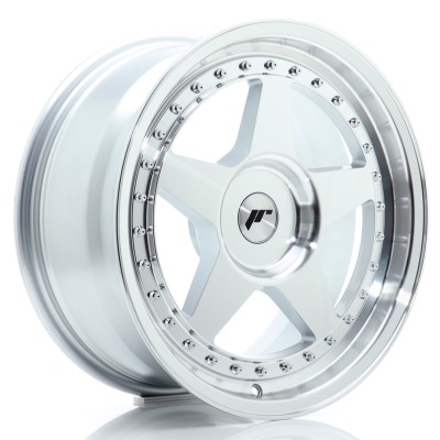 Cerchio in lega JR Wheels JR6 17x8 ET20-35 BLANK Silver Machined Face