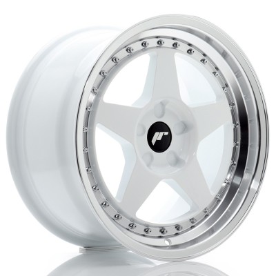 Cerchio in lega JR Wheels JR6 17x9 ET20-35 5H BLANK White w/Machined Lip