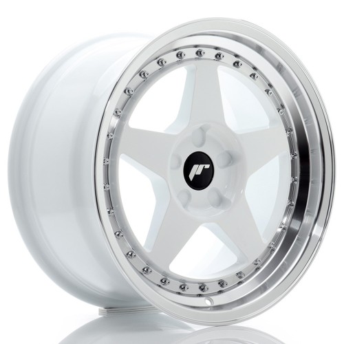 Cerchio in lega JR Wheels JR6 17x9 ET20-35 5H BLANK White w/Machined Lip