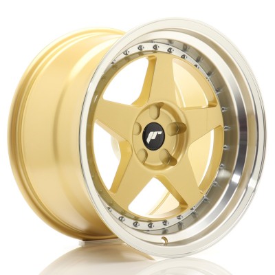 Cerchio in lega JR Wheels JR6 18x10,5 ET0-25 5H BLANK Gold w/Machined Lip