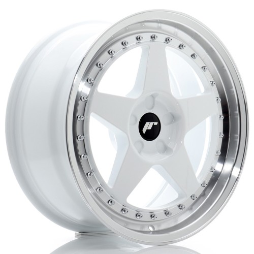 Cerchio in lega JR Wheels JR6 18x8,5 ET20-40 5H BLANK White w/Machined Lip