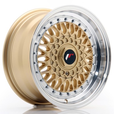Cerchio in lega JR Wheels JR9 15x7 ET20 BLANK Gold w/Machined Lip