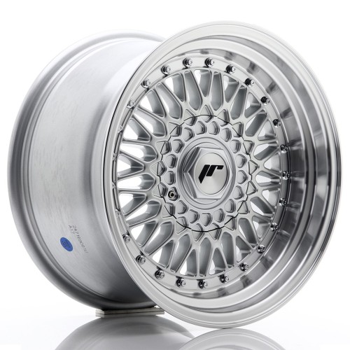 Cerchio in lega JR Wheels JR9 16x9 ET20 4x100/108 Silver w/Machined Lip+Silver Rivets