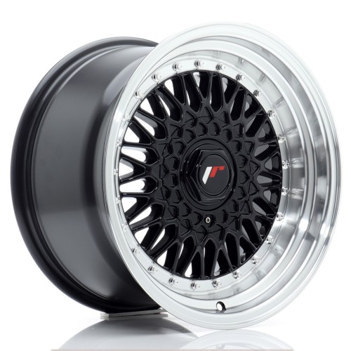 Cerchio in lega JR Wheels JR9 16x9 ET20 BLANK Gloss Black w/Machined Lip