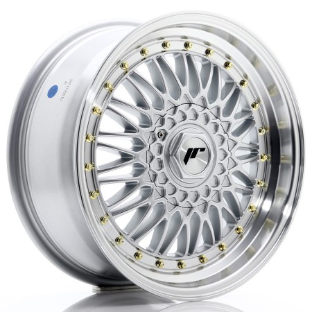 Cerchio in lega JR Wheels JR9 17x7,5 ET35 5x108/112 Silver w/Machined Lip