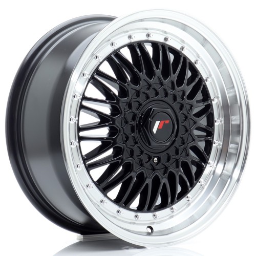 Cerchio in lega JR Wheels JR9 17x7,5 ET35 5x112/120 Gloss Black w/Machined Lip