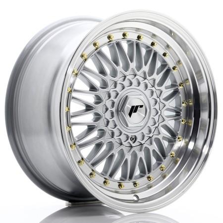 Cerchio in lega JR Wheels JR9 17x8,5 ET35 4x100/108 Silver w/Machined Lip