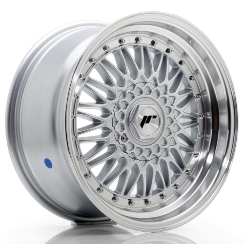 Cerchio in lega JR Wheels JR9 17x8,5 ET35 5x112/120 Silver w/Machined Lip+Silver Rivets