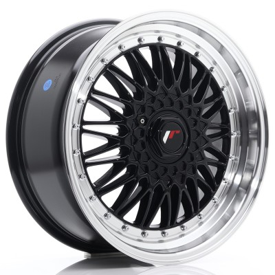 Cerchio in lega JR Wheels JR9 18x8 ET35-40 BLANK Gloss Black w/Machined Lip