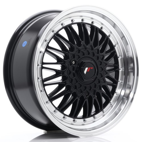 Cerchio in lega JR Wheels JR9 18x8 ET35-40 BLANK Gloss Black w/Machined Lip