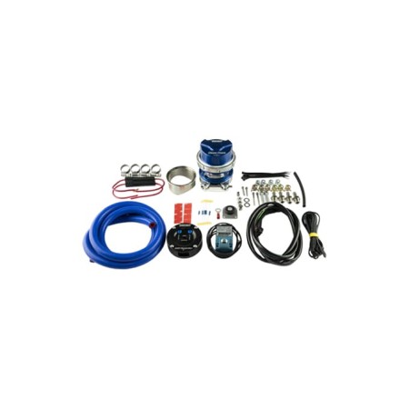 Turbosmart TS-0304-1001 Kit con controller e valvola pop off a sfiato esterno RacePort Blu blow off