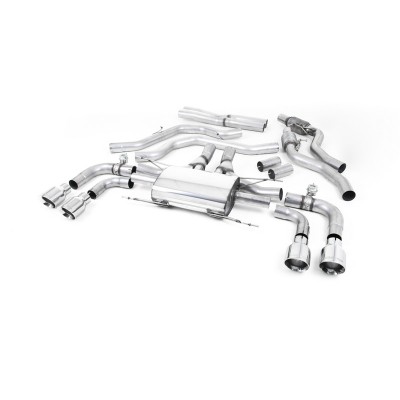 SSXAR006 Milltek Cat-back Alfa Romeo Giulia Quadrifoglio 2.9 V6 scarico sportivo terminale marmitta decat skat 200 celle