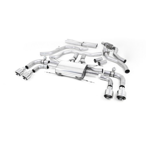 SSXAR006 Milltek Cat-back Alfa Romeo Giulia Quadrifoglio 2.9 V6 scarico sportivo terminale marmitta decat skat 200 celle