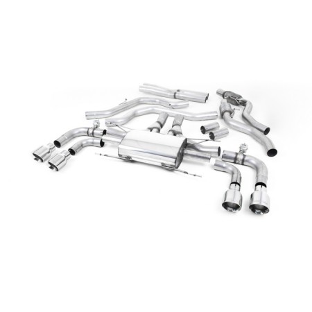 SSXAR006 Milltek Cat-back Alfa Romeo Giulia Quadrifoglio 2.9 V6 scarico sportivo terminale marmitta decat skat 200 celle