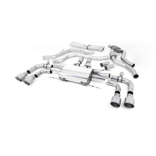 SSXAR008 Milltek Cat-back Alfa Romeo Giulia Quadrifoglio 2.9 V6 scarico sportivo terminale marmitta decat skat 200 celle