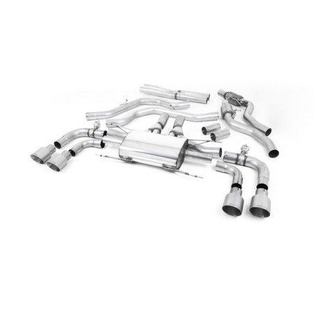 SSXAR008 Milltek Cat-back Alfa Romeo Giulia Quadrifoglio 2.9 V6 scarico sportivo terminale marmitta decat skat 200 celle