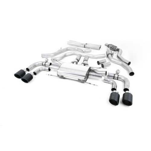 SSXAR010 Milltek Cat-back Alfa Romeo Giulia Quadrifoglio 2.9 V6 scarico sportivo terminale marmitta decat skat 200 celle