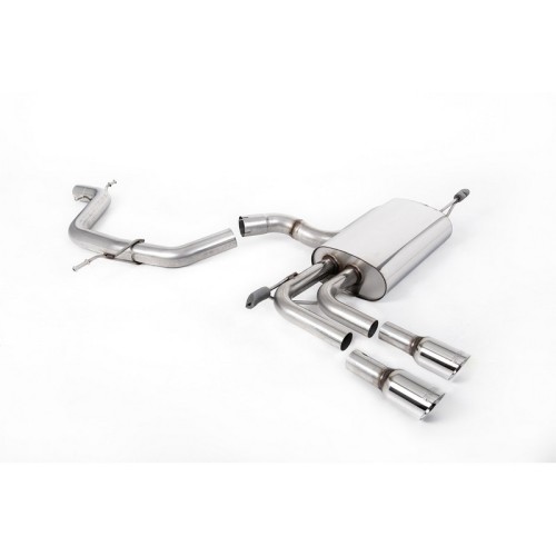 SSXAU636 Milltek Cat-back Non-resonated Audi A3 8P 2.0 Tfsi Sportback 2WD scarico sportivo terminale marmitta decat skat 200 cel