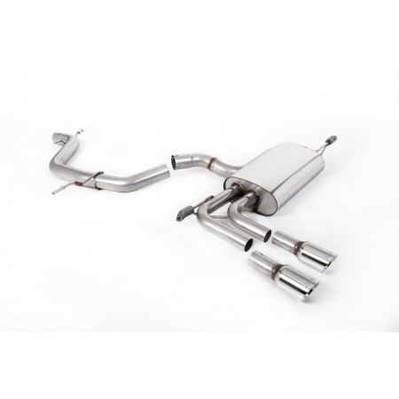 SSXAU636 Milltek Cat-back Non-resonated Audi A3 8P 2.0 Tfsi Sportback 2WD scarico sportivo terminale marmitta decat skat 200 cel