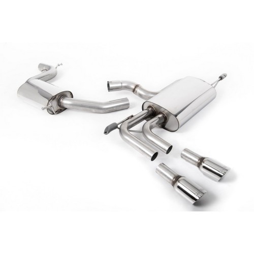 SSXAU637 Milltek Cat-back Resonated Audi A3 8P 2.0 Tfsi Sportback 2WD scarico sportivo terminale marmitta decat skat 200 celle