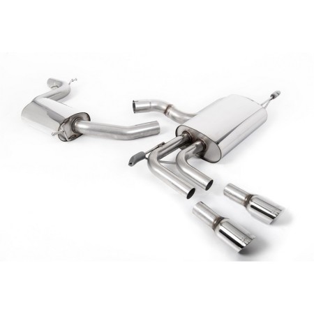 SSXAU637 Milltek Cat-back Resonated Audi A3 8P 2.0 Tfsi Sportback 2WD scarico sportivo terminale marmitta decat skat 200 celle