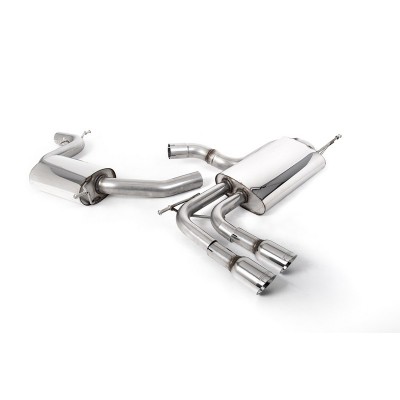 SSXAU639 Milltek Cat-back Resonated Audi A3 8P 2.0 Tfsi Sportback 2WD scarico sportivo terminale marmitta decat skat 200 celle