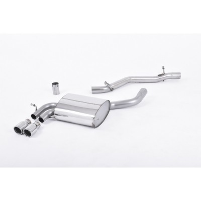 SSXAU504 Milltek Cat-back Non-resonated Audi A3 8P 3.2 V6 Quattro scarico sportivo terminale marmitta decat skat 200 celle