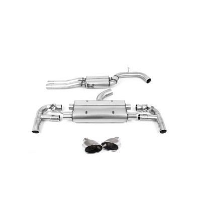 SSXAU882 Milltek Cat-back Resonated Audi RS3 8V Sportback 400cv SENZA OPF/GPF scarico sportivo terminale marmitta decat skat 200
