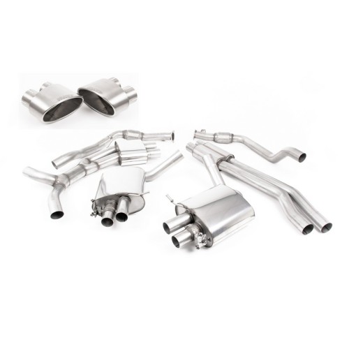 SSXAU823 Milltek Cat-back Resonated Audi RS4 B9 2.9 V6 Avant CON OPF/GPF scarico sportivo terminale marmitta decat skat 200 cell